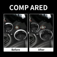 Carbon Fiber Center Console Front Cup Holder Cover Kit Trim for Cooper Hardtop R56 Clubman R55 Convertible R57