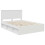 VidaXL vidaXL Bed Frame with Headboard White 150 x 200 cm Solid Pine Wood 5