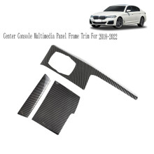 1Set Center Console Multimedia Panel Frame Trim for 5 Series G30 2018-2022 Central Control Shift Gear Panel Cover