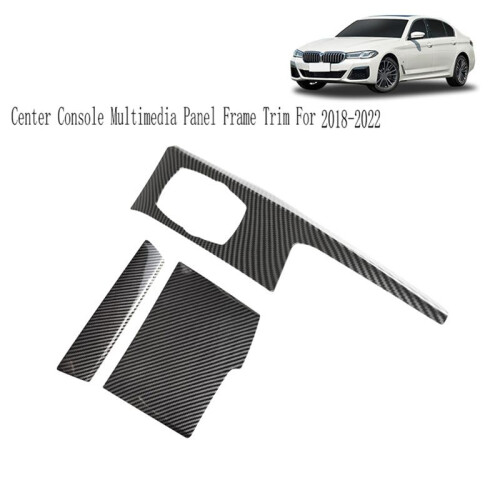 1Set Center Console Multimedia Panel Frame Trim for  5 Series G30 2018-2022 Central Control Shift Gear Panel Cover
