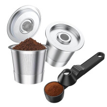 2 Pack Reusable K Cups for 1.0/2.0 Reusable Coffee Pods with Coffee Spoon No BPA-Free K Cups for K-Classic K-