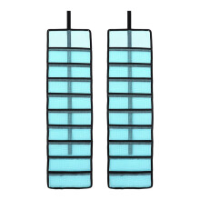 2-Pack Roll- Fishing Lure Wraps with 10-Pocket PVC Mesh Design for Saltwater & Freshwater