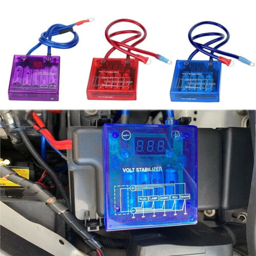 Car Digital Voltage Stabilizer Universal Engine Electronic Rectifier for Auto Performance Bluer 2