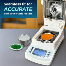 Aluminum Sample Pans for Moisture Analyzer (100 Pack) 90mm Round Lab Trays, Disposable Weighing Dishes,Weight Scale Tray