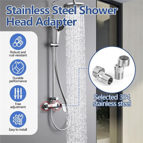 2pcs Angled Curved Foot Angle Adjustment 360 Wall Rotatable Faucet Mounted Eccentric Shower Corner Screws Adapter 2