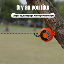 Portable 8M Retractable Clothesline Hand-Cranked Extendable Drying Rack Outdoor Travel Laundry for Camping Hiking Tools