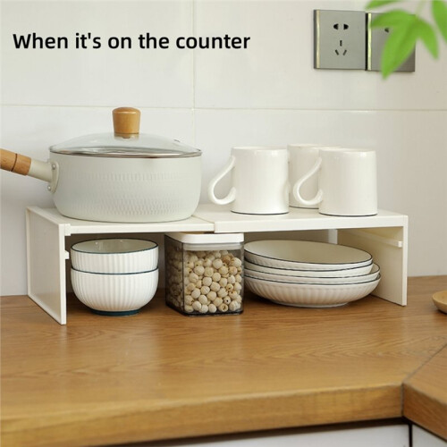 Kitchen Storage Rack Space-Saving Cabinet Organizer Multi-Functional Countertop Tiered Shelf for Home Organization 2