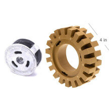 Adhesive Remover Eraser Wheel Kit with Aluminum Bracket, Hollow Rubber Wheel & Grinding Frame with Wheels