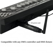 Dj 2.4G Wireless DMX Receiver with Built-in Battery for Professional Stage & DJ Lighting EU Plug