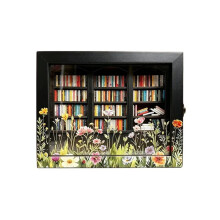 Shake Away Your Anxiety Bookshelf with 200PCS Books for Book Lovers, Stress Relief Gifts for Adults Black