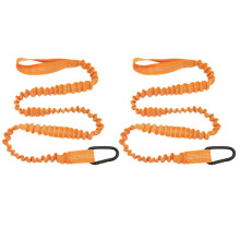 2-Pack Kayak Paddle Leash 3-5 FT Coiled Lanyard with Carabiner Safety Strap for Canoe Kayak Fishing Rod & Paddle C