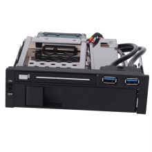 Bahía Doble para Discos Duros  III de 3,5 y 2,5 Pulgadas (HDD y SSD) con Carcasa Extraíble Integrada para Discos Duros y Estación de Acoplamiento.