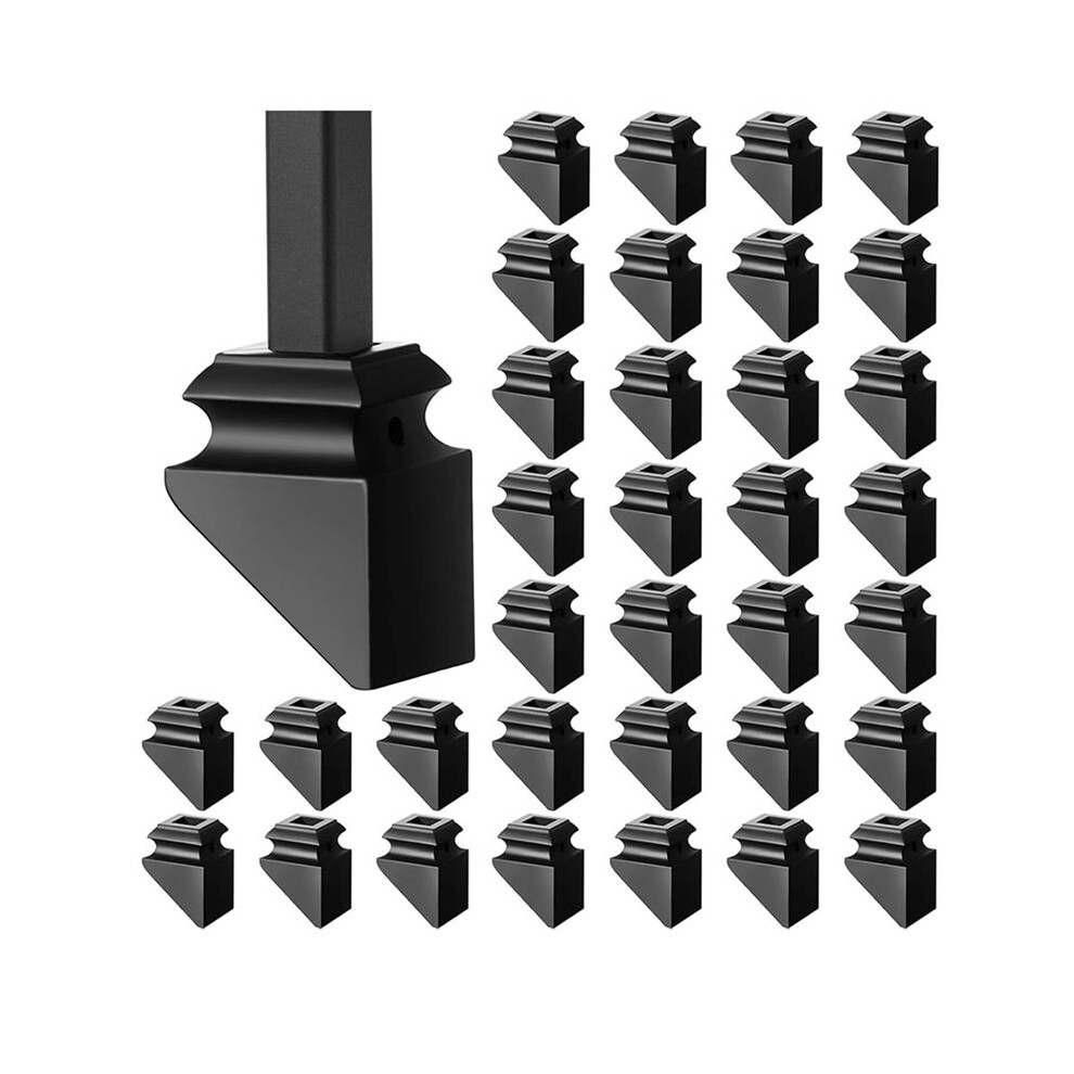 Iron Baluster Shoes Square Iron Balusters Wrought Spindles For Staircase Slant Shoes For Use With 1/2 Inch 48 Pack 6034089974871