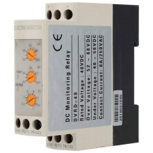 Overspannings- en Onderspanningsbeveiliging 48V Relais 35mm Rail met LED-Lampjes voor -Motor 52-68V 40-56V (DC48V)