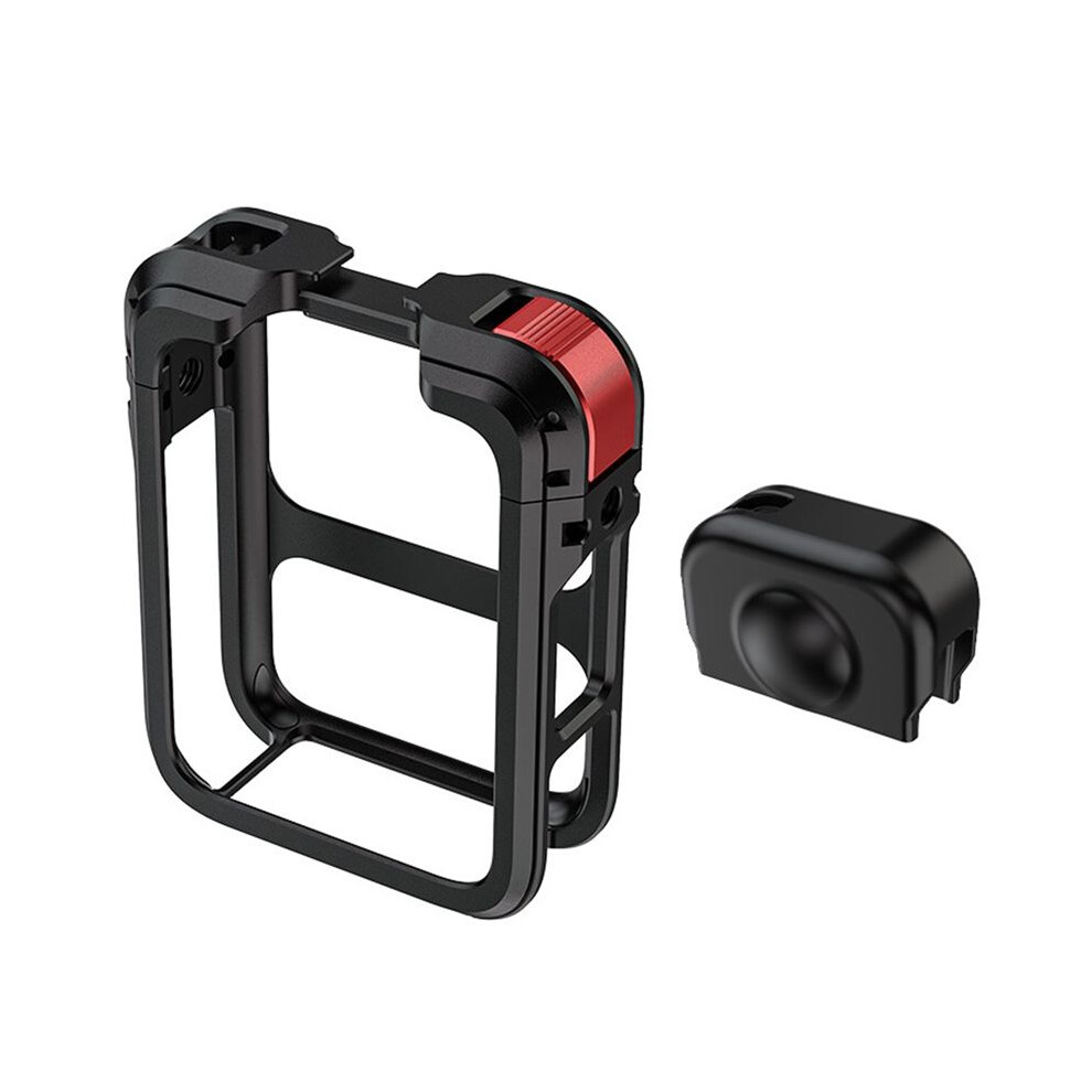 For Osmo360 Panoramic Camera Cage Aluminum Alloy Sports Camera Protection Expansion Frame With Lens Protection Cover Black 6031739774805