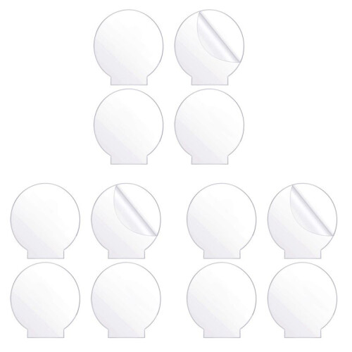 12Pcs Clear Acrylic Sheet Round Panel Thick (4mm) Plastic Acrylic Board for LED Light Base,Sign,DIY Display Projects