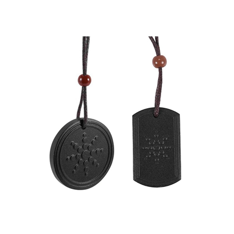 Photos - Motorcycle Luggage 2 Pcs Sunflower Necklace Negative Ion Balance Pendant Volcanic Stone Pendant Radiation Shielding EMF Protection