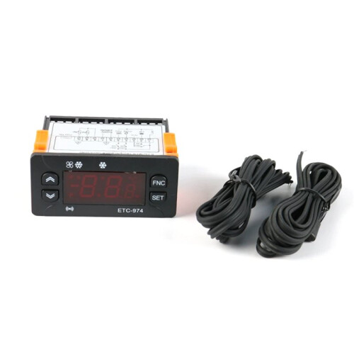 ETC-974 Temperature Controller Refrigerator Defrosting Heating Control Thermoregulator with Dual Sensor 220V 2