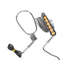 Motorcycle Rear View Mirrors with LED Turn Signal for 2009 2010 2011 2012 2013 2014 2015 2016 2017 V-ROD VRSCF B