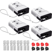 For Anderson Connector,1/0AWG Battery Connection with Hard Cover 12V-36V for Anderson Plug Winch Wiring Kit for Cable RV Grey