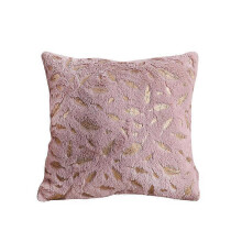 Taie d'oreiller double face en peluche bronze effet plumes, housse de coussin pour canapé style nordique, housse de coussin de bureau