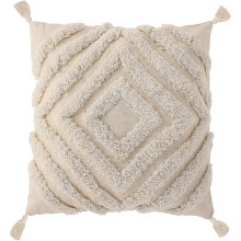 Fundas de cojín estilo boho con borlas, fundas de almohada cuadradas con cremallera invisible para sofá cama y sala de estar.