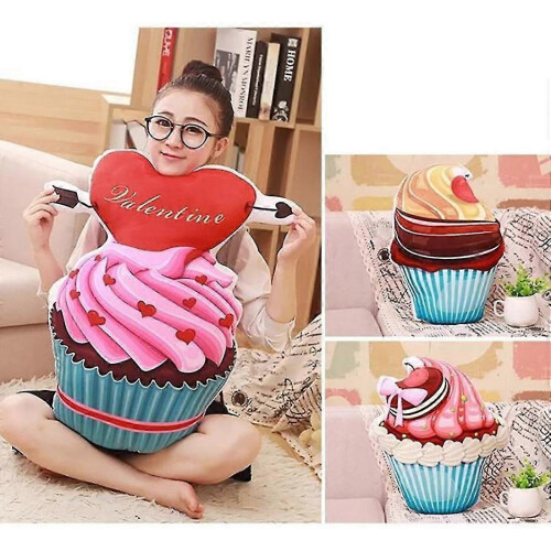 Cuscino a forma di cono gelato 3D creativo da 30 cm, morbido e imbottito, ideale per casa e ufficio. 1