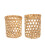 2pcs Bamboo Woven Cup Sleeves, Vintage Rustic Hand-Woven Cup Covers 1