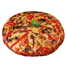 Cuscino a forma di pizza, divertente cuscino rotondo 3D a forma di cibo, cuscino decorativo originale