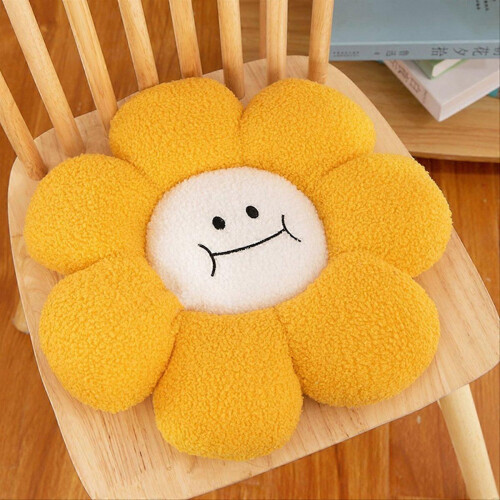 Sunflower Plush Sofa Cushion, Soft Backrest Pillow 1