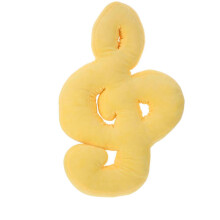 Cuscino decorativo a forma di nota musicale, morbido cuscino giallo 20,44x12,97x3,14" per divano, camera da letto, auto