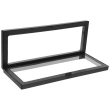 Coin Display Case with 3D Floating Frame for Jewelry, Medals, Stamps, and Transparent Showcase