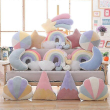 Rainbow Hugging Pillow Plush Cushion Chair Back Support Cozy Home Decor Gift 2025