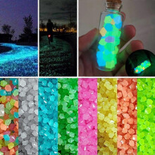 500 galets lumineux phosphorescents pour allées de jardin, aquarium extérieur, cour, intérieur