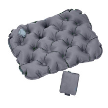 Coussin de siège gonflable gris, confort ergonomique et gonflage rapide pour le bureau, le stade et les voyages