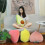 Hand Warmer Fruit Pillow Cartoon Cushion for Office Sofa Plush Insertable 5