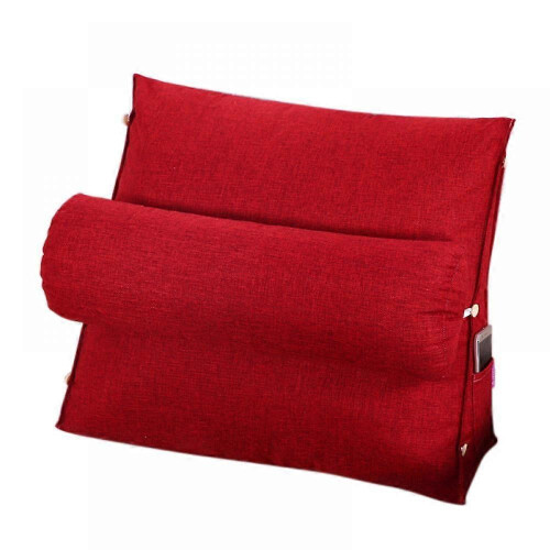 Ergonomic Wedge Reading Pillow, Adjustable Neck Support, Soft Back Cushion for Bed Sofa Office