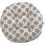 Cuscino rotondo da 40 cm con stampa floreale e animalier in cotone e lino per giardino e balcone. 1
