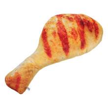 Simulation Chicken Leg Throw Pillow - Novelty 3D Soft Fried Drumstick Plush Cushion for Sofa Bed -