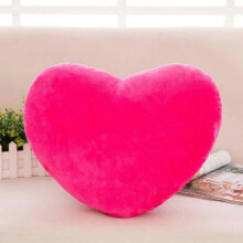 Plush Heart Pillow, Soft Throw Cushion, Festival Gift for Lovers & Kids, 11.81 Inches, Fuchsia HT