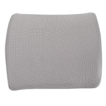 Cojín lumbar gris de 34x31 cm para lectura, diseño sencillo, 1 unidad.