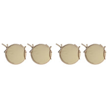 Coussins de siège ronds, lot de 4 coussins circulaires imperméables pour intérieur, extérieur, jardin, salle à manger, bureau