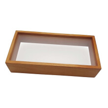 Cornice in legno a scatola per premi floreali, biglietti, teca in vetro per ricordi e cimeli.