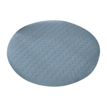 Dickes, rundes Sitzkissen für Küchen- und Esszimmerstühle, Hockerkissen, runde Stuhlkissen (35 cm Durchmesser), Sitzpolster, Dunkelblau