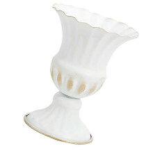 Vintage Wrought Iron Flower Vase Set 5Pcs, 6.3x4.7in, Perfect for Home Gardening Wedding Decor White