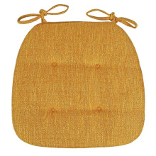 D-Shaped Dining Chair Cushions 17"x16", 1.18" Thick, Secure Ties, Removable Washable Cover – Fits Standard Chairs