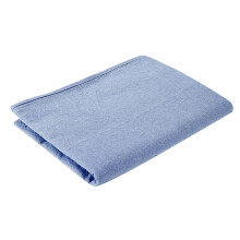 Funda de sofá de algodón suave azul marino con orificio para la cara para spa o salón de masajes.