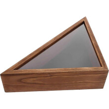 Wooden Triangle Flag Storage Box for Display, Outdoor Decoration & Home Collection