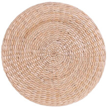 Coussin de siège rond en paille tressée à la main de 40 cm