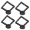 4X Square 3D Floating Frame Coin Box Jewelry Display Case, 9x9cm with Base 1